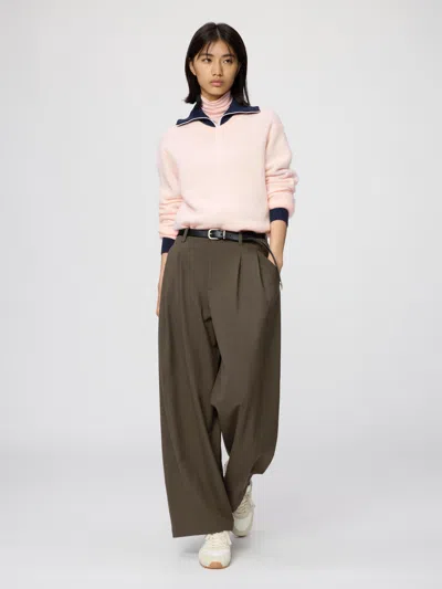 Uniqlo Women's Volume Pants, Brown, 2xs In Green