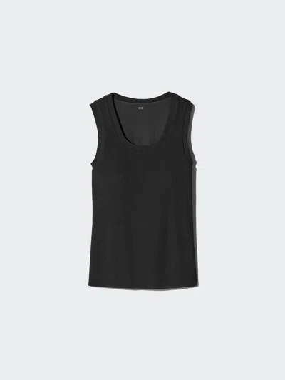 Uniqlo Women's Washable Knit Bra Top, Black, 2xl