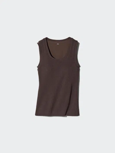 Uniqlo Women's Washable Knit Bra Top, Dark Brown, 2xl