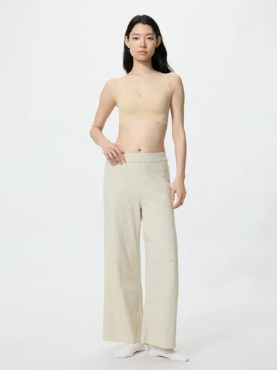 Uniqlo Women's Washable Knit Pants, Off White, 2xs