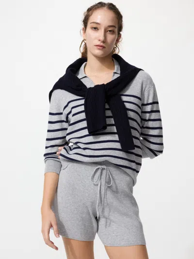 Uniqlo Women's Washable Knit Ribbed Shorts Gray Xl  Us