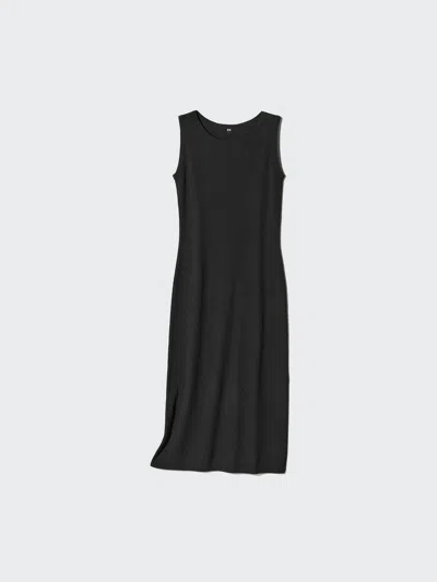 Uniqlo Women's Washable Ribbed Knit Dress, Black, Xs