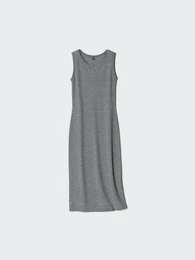 Uniqlo Women's Washable Ribbed Knit Dress, Dark Gray, Xs
