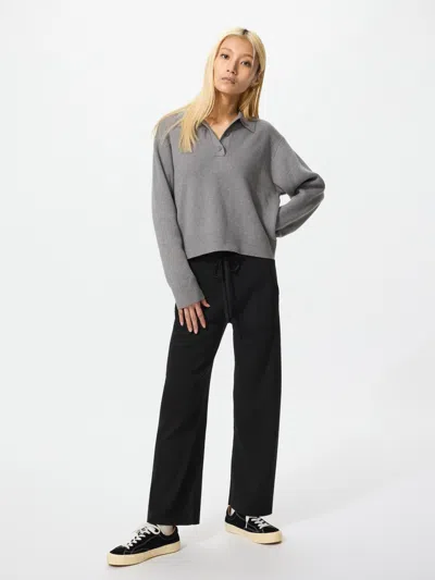 Uniqlo Women's Washable Ribbed Knit Pants Black Xl  Us