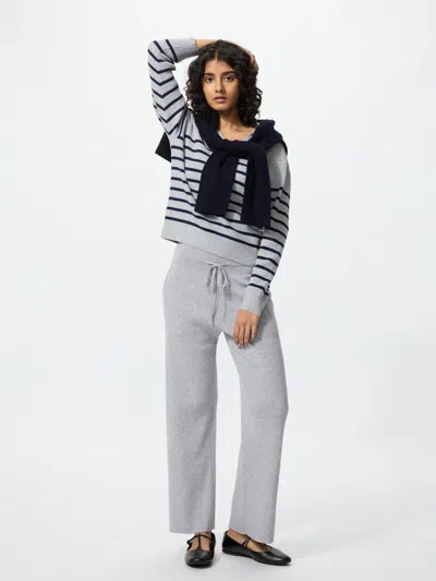 Uniqlo Women's Washable Ribbed Knit Pants Gray Xl  Us