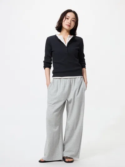 Uniqlo Women's Wide Sweatpants Short Gray Medium  Us