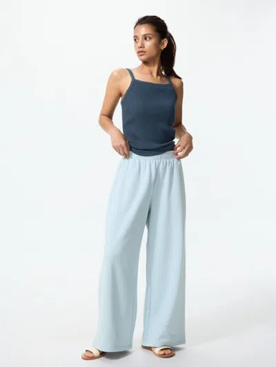 Uniqlo Women's Wide Sweatpants Short, Light Blue, 2xs