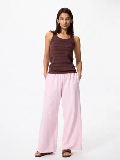 Uniqlo Women's Wide Sweatpants Short Pink Large  Us In Brown