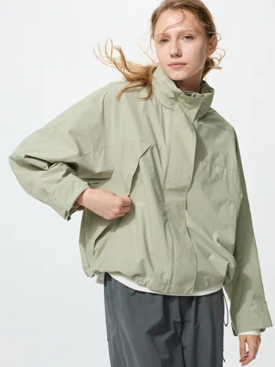 Uniqlo Women's Windproof Stand Blouson Jacket Light Green 2xl  Us