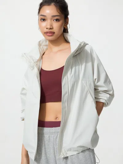 Uniqlo Women's Windproof Stand Blouson Jacket, Off White, 2xs