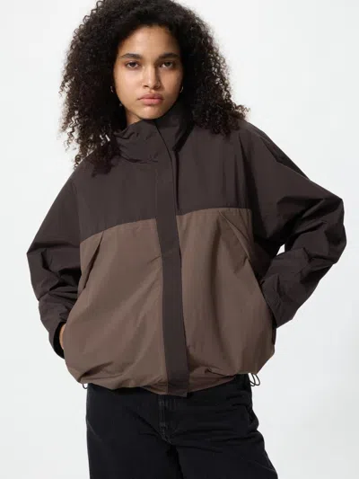 Uniqlo Women's Windproof Stand Blouson Jacket, Wine, 2xs In Brown