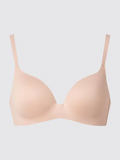 Uniqlo Women's Wireless Bra 3d Hold Beige 38/40 Ddd G  Us In Neutral