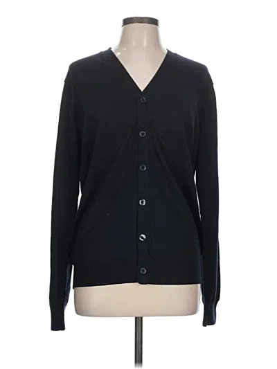 Pre-owned Uniqlo Wool Cardigan Sweater In Black