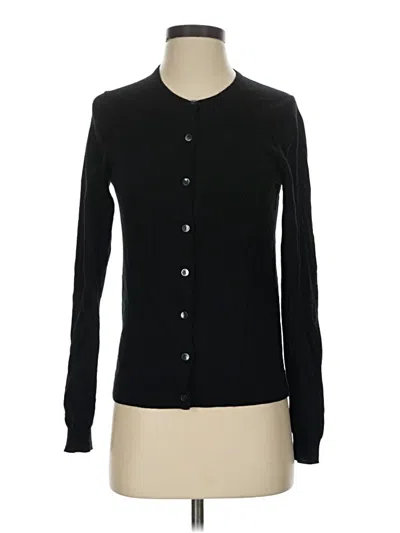 Pre-owned Uniqlo Wool Cardigan Sweater In Black