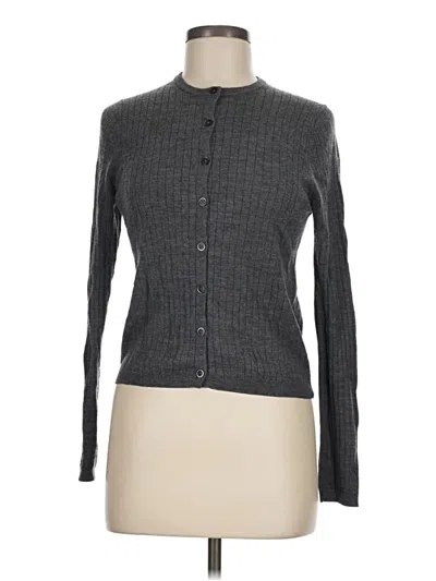 Pre-owned Uniqlo Wool Cardigan Sweater In Gray