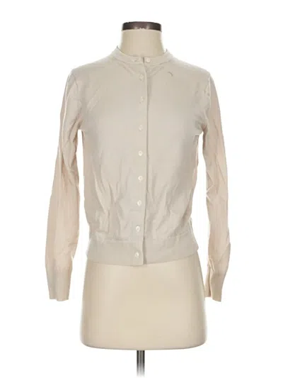 Pre-owned Uniqlo Wool Cardigan Sweater In White