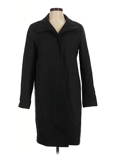 Pre-owned Uniqlo Wool Coat In Black
