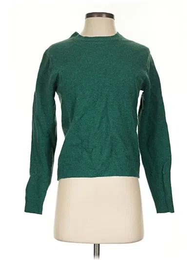 Pre-owned Uniqlo Wool Pullover Sweater In Green