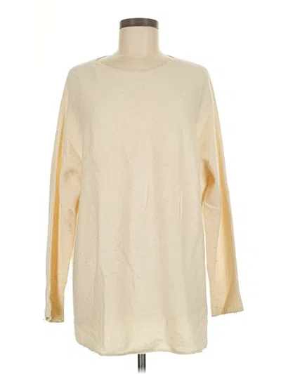 Pre-owned Uniqlo Wool Pullover Sweater In Ivory