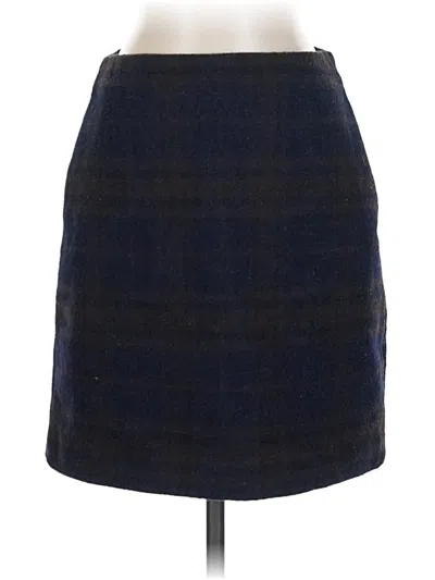 Pre-owned Uniqlo Wool Skirt In Blue