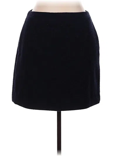 Pre-owned Uniqlo Wool Skirt In Blue