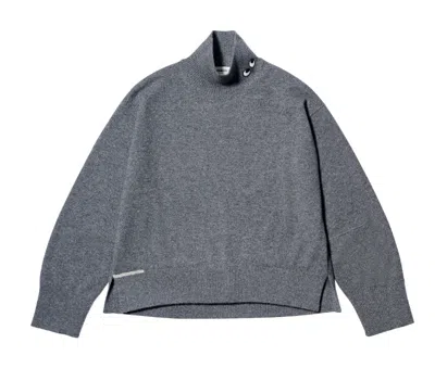 Pre-owned Uniqlo X Anya Hindmarch Cashmere High Neck Long-sleeve Sweater Size Xxl In Gray