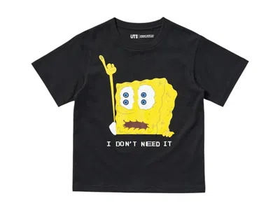 Pre-owned Uniqlo X Cpfm Spongebob Squarepants Kids Ut Graphic T-shirt In Black