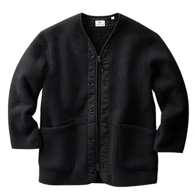 Pre-owned Uniqlo X Engineered Garments Fleece Collarless Coat (us Sizing) In Black
