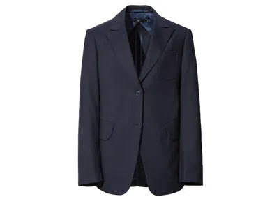 Pre-owned Uniqlo X Jil Sander Womens Wool Tailored Jacket In Navy Blue