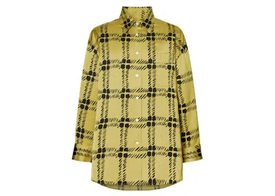 Pre-owned Uniqlo X Marni Women's Oversized Long Sleeve Shirt (asia Sizing) In Mustard