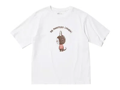 Pre-owned Uniqlo X Pop Mart Ut Graphic 485520 Us Exclusive T-shirt In White