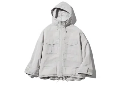 Pre-owned Uniqlo X White Mountaineering Women Hybrid Down Oversized Parka (asia Sizing) In Jacket Light Grey