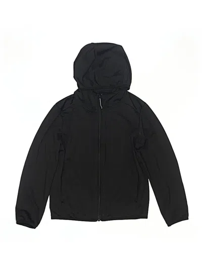 Pre-owned Uniqlo Kids' Zip Up Hoodie In Black