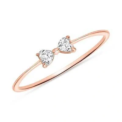 Pre-owned Unique 585er Roségold Ring Für Damen Mit Weisstopas Von