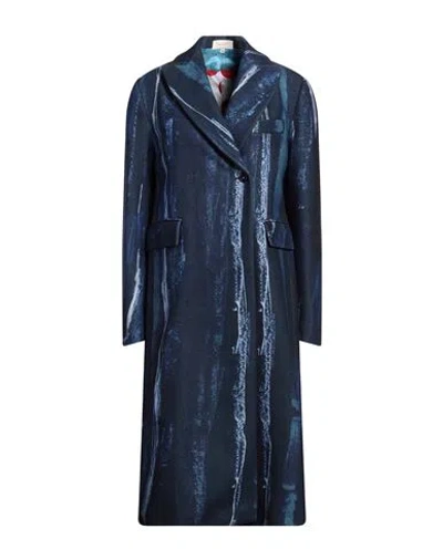 Unique Edition Woman Coat Navy Blue Size 2 Wool