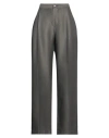 Unique Edition Woman Pants Khaki Size 6 Virgin Wool, Viscose, Silk In Beige