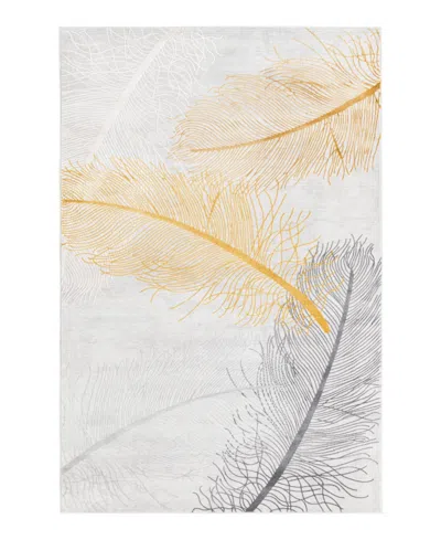 Unique Loom Bayshore Home Islin Isl02 5'3" X 8' Area Rug In Gray,amber