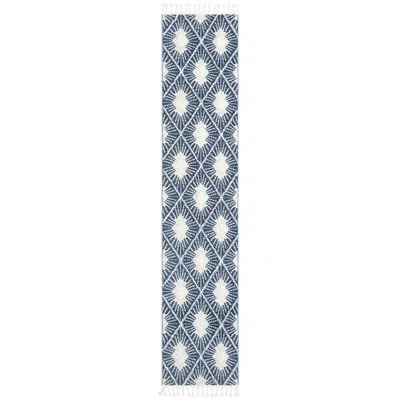 Unique Loom Geometric Machine Woven Polyester Area Rug In Blue