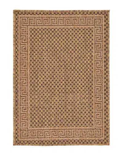 Unique Loom Greek Key Machine-made Indoor/outdoor Rug In Brown