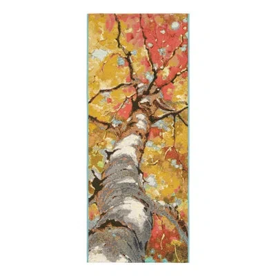 Unique Loom Indoor/outdoor Botanical Area Rug In Blue;brown;orange