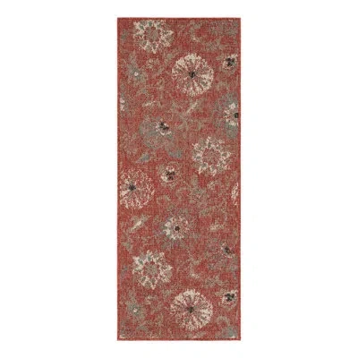 Unique Loom Indoor/outdoor Botanical Area Rug In Orange