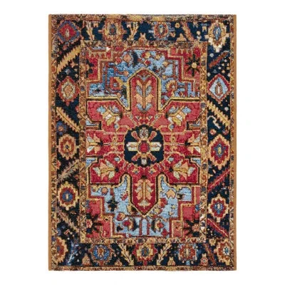 Unique Loom Indoor/outdoor Traditional Area Rug In Blue;red