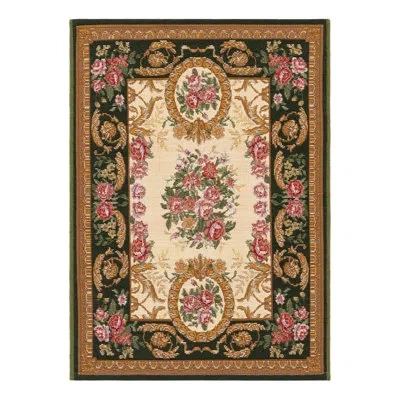 Unique Loom Indoor/outdoor Traditional Area Rug In Ivory;green