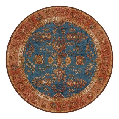 Unique Loom Indoor/outdoor Traditional Area Rug In Red;navy