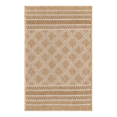 Unique Loom Indoor/outdoor Trellis Area Rug In Beige
