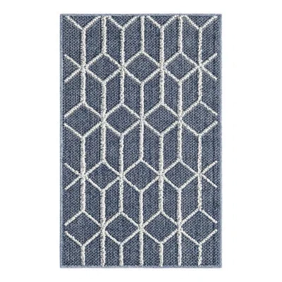 Unique Loom Indoor/outdoor Trellis Area Rug In Blue;navy