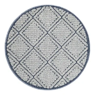 Unique Loom Indoor/outdoor Trellis Area Rug In Navy;gray