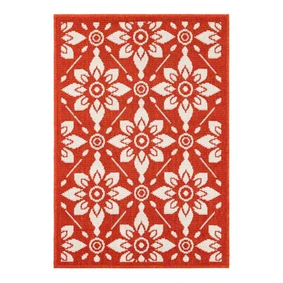 Unique Loom Indoor/outdoor Trellis Area Rug In Red