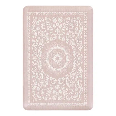 Unique Loom Non-skid Kitchen Mat In Pink