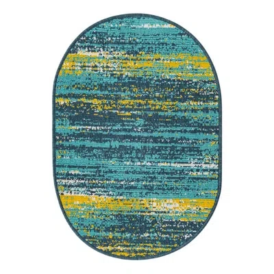 Unique Loom Outdoor Coastal Indoor/outdoor Area Rug In Blue